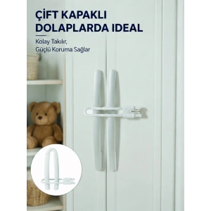 4 Adet Çocuk Güvenlik Dolap Kilidi Dayanıklı Ve Uzun Ömürlü Tasarım Yeni Nesil