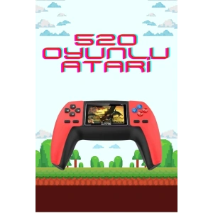 520 Retro Oyunlu El Konsolu Atari Oyun Konsolu Taşınabilir
