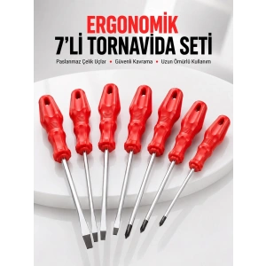 7li Tornavida Seti Düz Ve Yıldız Uçlu Çok Amaçlı Kullanım