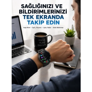 Akıllı Saat Yeni Model Sesli Asistan Bildirim Görme Bluetooth Bağlantılı Müzik Dinleme