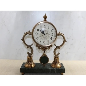 Altı Mermer Sarkaşlı Masa Üstü Saat Alk4321