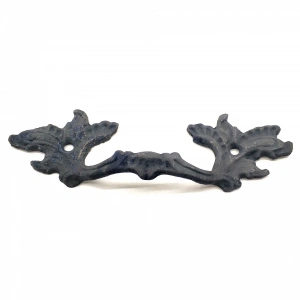 Antika Tarz Dekoratif Pirinç Çiçek Kapı Kulbu - 30x110 Mm, Oksit