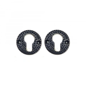 Antika Tarz Dekoratif Pirinç Oda Kilit Rozeti - 49mm, Oksit
