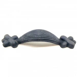 Antika Tarz Dekoratif Pirinç Örgü Mobilya Kulbu - 22x120 Mm, Oksit