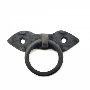 Antika Tarz Dekoratif Pirinç Yaprak Mobilya Kulbu, Kapı Kilit Halkası - 80 Mm, Oksit