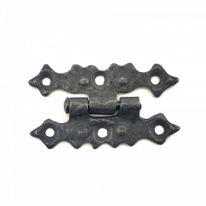 Antika Tarz Dekoratif Pirinç Yıldız Menteşe - 63x36 Mm, Oksit