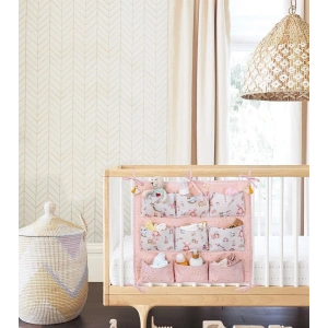 Baby 9 Cepli Bağlamalı Beşik Kenarı Düzenleyici (pembe)