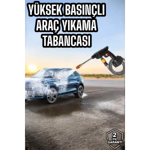 Bahçe Ve Araba Yıkama Tabancası Su Basınçlı Hazneli Bataryalı Oto Yıkama