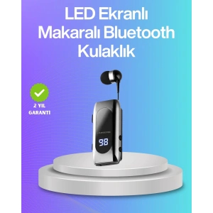 Bluetooth 5.2 Klipsli Kablosuz Kulaklık – Dijital Ekran & Titreşimli Uyarı