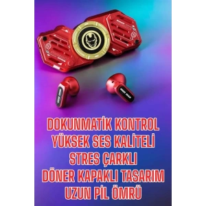 Bluetooth Kulaklık Stres Çarklı Döndürülebilir Uzun Şarj Süreli  Kulaklığı