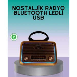 Bluetooth Özellikli Nostalji Radyo 3 Bant Fm Am Sw