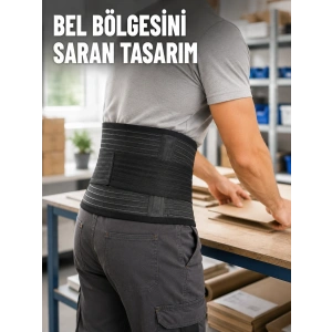 Çalışma Korsesi Güçlendirilmiş Elastik Bantlı Ayarlanabilir Bel Desteği