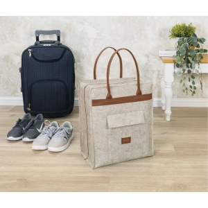 Deri Kulplu Ayakkabı Seyahat Çantası 04263