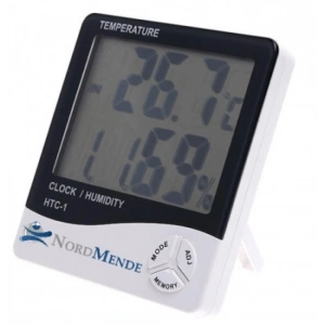 Dijital Termometre Nem Ölçer Saat Alarm Özellikli Lcd Ekran İç Mekan Sıcaklık Göstergesi