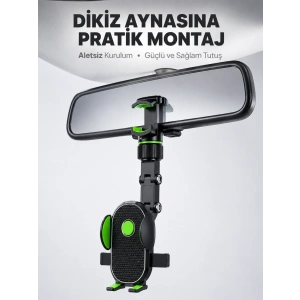 Dikiz Aynasına Takılan Telefon Tutucu Ayarlanabilir Çok Yönlü Araç Aksesuarı Yeni Nesil