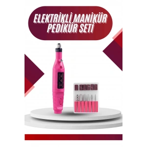Elektrikli Profesyonel Manikür Pedikür Seti Değiştirilebilir Başlık Seçeneği