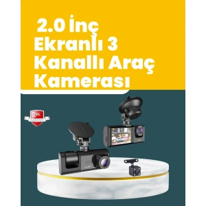 Full Hd Çift Yönlü Araç Kamerası  Hareket Algılama  Döngüsel Kayıt