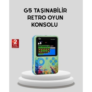 G5 Taşınabilir Retro Game Box 500 Oyunlu Şarjlı Mini Oyun Konsolu