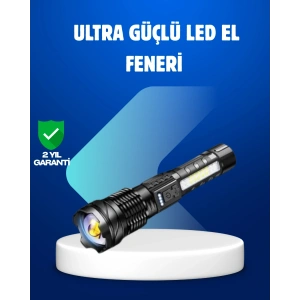 Güçlü Led El Feneri Şarj Edilebilir Çok Modlu
