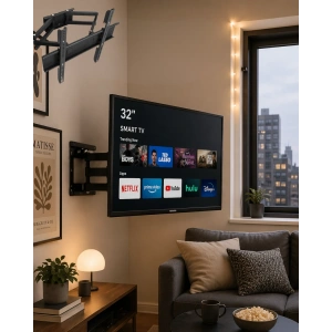 Hareketli Tv Duvar Askısı 32 55 İnç Döner Eğimli Televizyon Atı