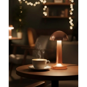 Kablosuz Dokunmatik Masa Lambası 3 Işık Modlu Usb Şarjlı Bronz