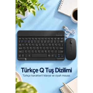 Kablosuz Klavye Mouse Takımı Türkçe Karakterli Tuşlar