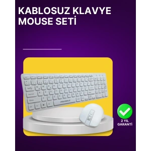Kablosuz Klavye Ve Mouse Seti - Ergonomik Tasarım, Sessiz Kullanım, Geniş Uyumluluk