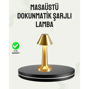 Kablosuz Led Masa Lambası 1800mah 3 Renk Aydınlatma Dokunmatik