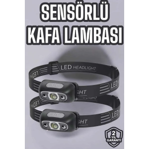 Kafa Lambası Kamp Lambası Led Işık Şarjlı Ayarlanabilir