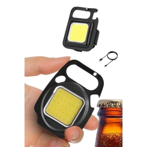 Kamp Çadır Lambası Şarjlı El Feneri Işıldak Anahtarlık Mini Mıknatıslı