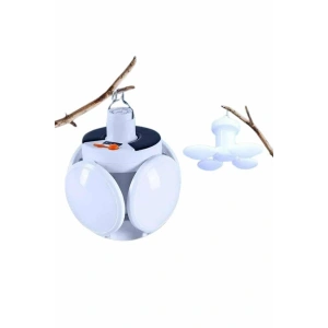 Kamp Lambası Güneş Enerjili Solar 5 Kanatlı Katlanır Lamba Karavan