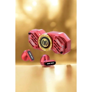 Kırmızı Kablosuz Bluetooth Kulaklık Stres Çarklı  Kulaklığı