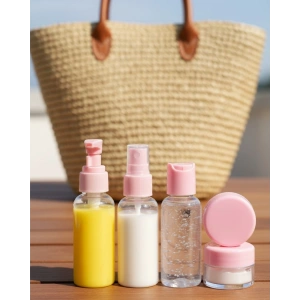 Kompakt 5 Parça Seyahat Kozmetik Şişe Takımı