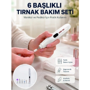 Kurutma Özellikli Manikür Pedikür Cihazı Şarj Edilebilir