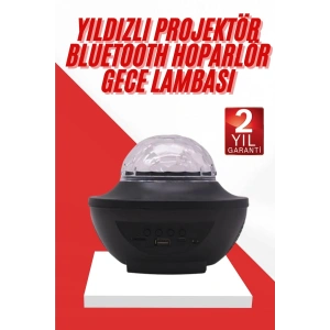 Masa Ve Gece Lambası Renkli Projektör Işıklı Disko Topu Bluetooth Hoparlör