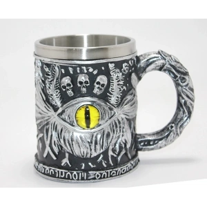 Mistik Ejderha Gözü 3d Kabartmalı Paslanmaz Çelik Kupa Bardak Alk4371