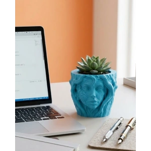 Modern Ev Dekoru İçin Kadın Yüzü Ağaç Tasarımlı Dekoratif Vazo