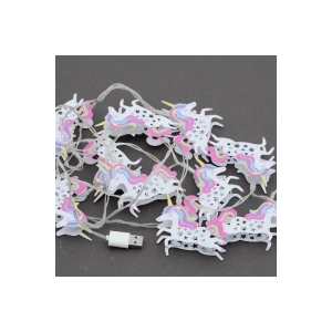 Ortama Renk Katan Unicorn Şeklinde Renkli Sıralı Led Lamba