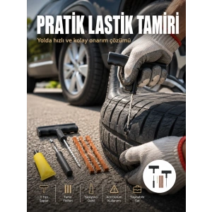 Otomobil Motosiklet Bisiklet İçin Güvenli Lastik Tamir Kiti