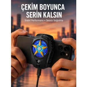 Oyunlar İçin Telefon Soğutucu – 65-85 Mm Uyumlu, Dijital Ekranlı Yeni Nesil