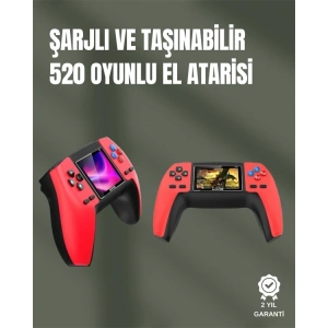 P5 Gamepad Retro Konsol – Nostaljik Oyun Deneyimi, 520 Klasik Oyun Seçeneği
