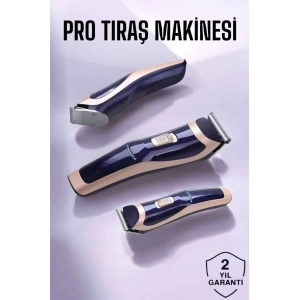 Profesyonel Şarjlı Saç Ve Sakal Traş Makinesi Kolay Kullanım