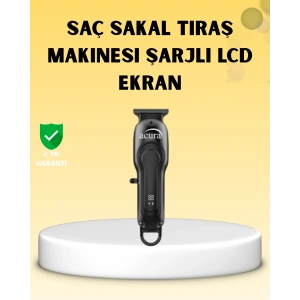 Profesyonel Tıraş Makinesi Lcd Ekranlı Turbo Mod Ve Güçlü Motor
