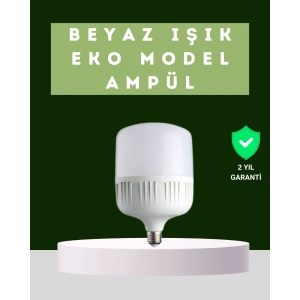 Şarjlı Led Torch Ampul 30 Watt Beyaz Işık Enerji Tasarruflu