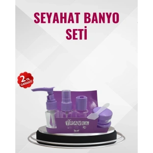 Seyahat Boy Banyo Seti 5’li Mini Şişe Ve Krem Kutusu Çantalı