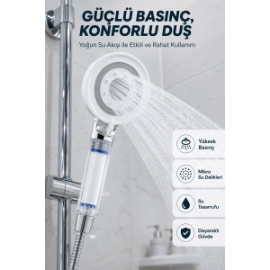 Su Tasarruflu Filtreli Duş Başlığı Yüksek Basınçlı Modern Duş Başlığı