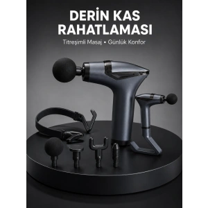Taşınabilir 3in1 Masaj Aleti Şarjlı Titreşimli Esneme Bantlı Yeni Nesil