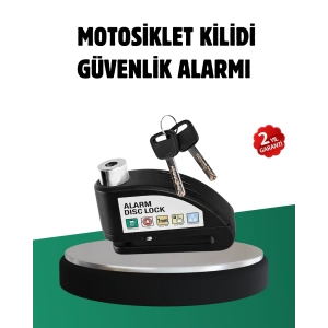Titreşim Sensörlü Alarm Disk Kilidi Motosiklet Scooter Bisiklet
