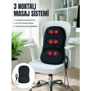 Titreşimli Masaj Koltuk Minderi Kademe Şiddet Ayarlı Isıtma Fonksiyonlu Masaj Pedi