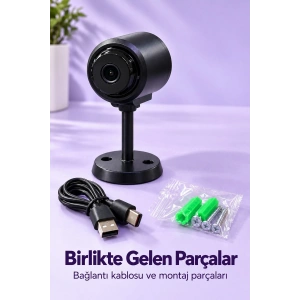 Type C Girişli Wifi Güvenlik Kamerası